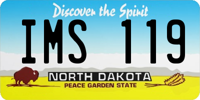 ND license plate IMS119