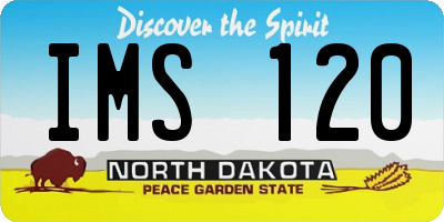 ND license plate IMS120