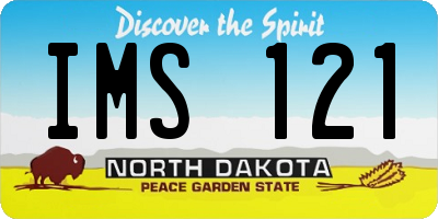 ND license plate IMS121