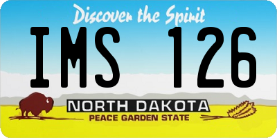 ND license plate IMS126