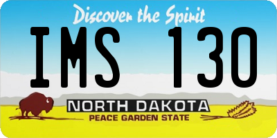 ND license plate IMS130