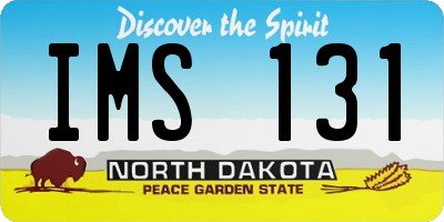 ND license plate IMS131