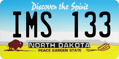 ND license plate IMS133