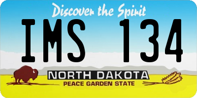 ND license plate IMS134