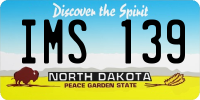 ND license plate IMS139