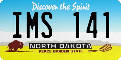 ND license plate IMS141