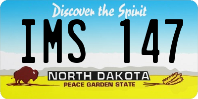 ND license plate IMS147