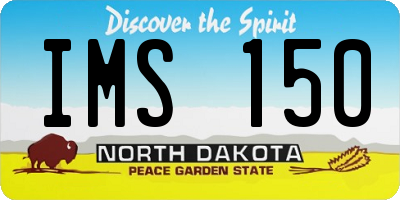 ND license plate IMS150