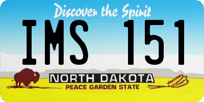 ND license plate IMS151