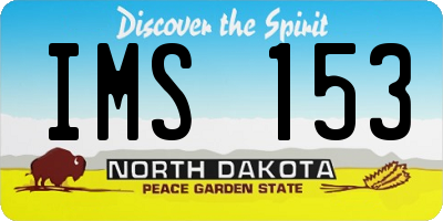 ND license plate IMS153