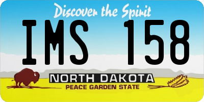 ND license plate IMS158