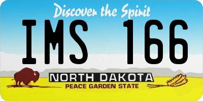 ND license plate IMS166