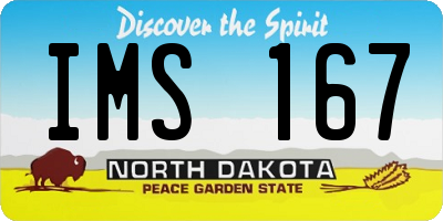 ND license plate IMS167