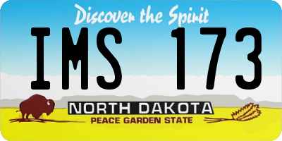 ND license plate IMS173