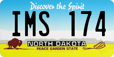 ND license plate IMS174