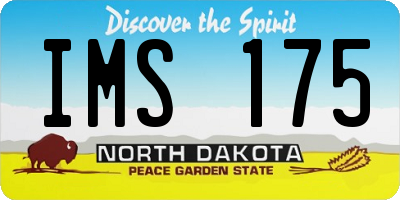 ND license plate IMS175