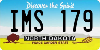 ND license plate IMS179