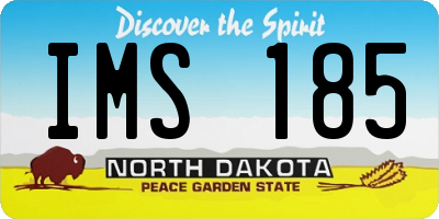 ND license plate IMS185