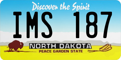 ND license plate IMS187