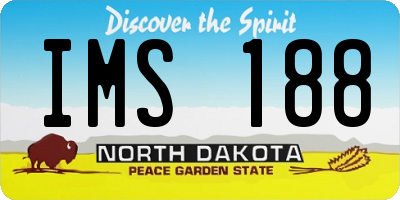 ND license plate IMS188