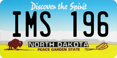 ND license plate IMS196