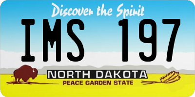ND license plate IMS197