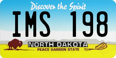 ND license plate IMS198