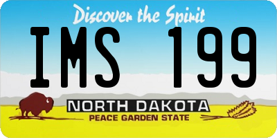 ND license plate IMS199