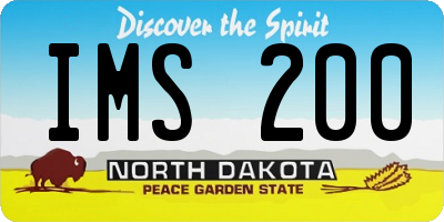 ND license plate IMS200