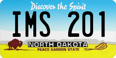 ND license plate IMS201