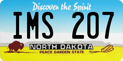 ND license plate IMS207