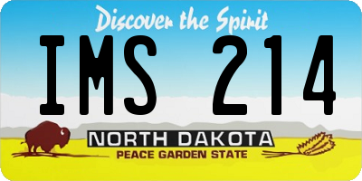 ND license plate IMS214