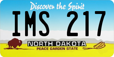 ND license plate IMS217