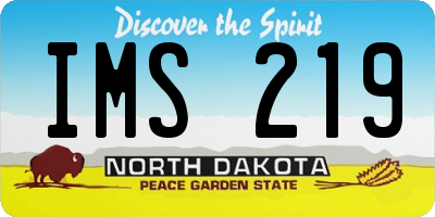 ND license plate IMS219