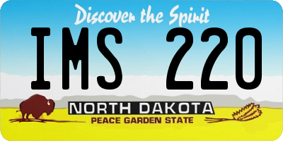 ND license plate IMS220