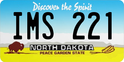 ND license plate IMS221
