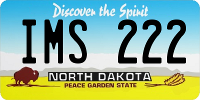ND license plate IMS222