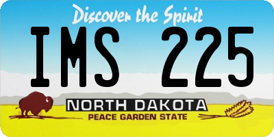 ND license plate IMS225