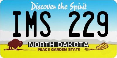 ND license plate IMS229