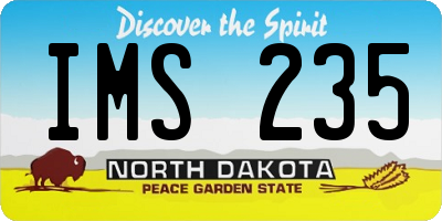 ND license plate IMS235