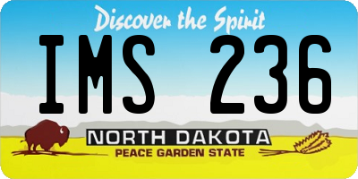 ND license plate IMS236
