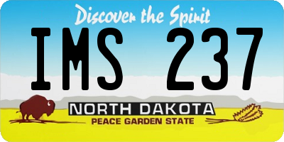 ND license plate IMS237