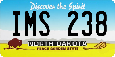 ND license plate IMS238
