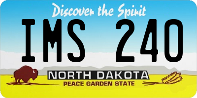 ND license plate IMS240