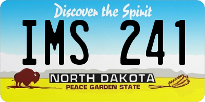 ND license plate IMS241