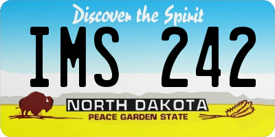 ND license plate IMS242