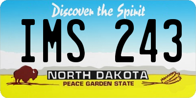 ND license plate IMS243