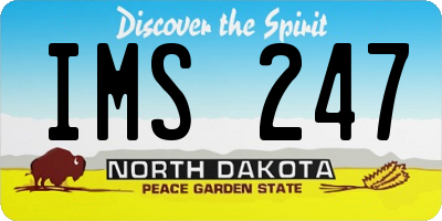 ND license plate IMS247
