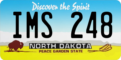 ND license plate IMS248