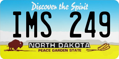 ND license plate IMS249